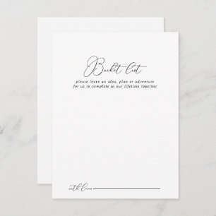 Classy Chic Minimalist Wedding Bucket List Cards