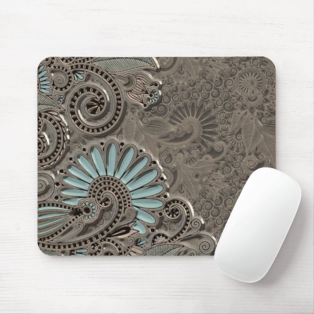 Classy Chic Pretty Damask Paisley Floral Pattern M Mouse Pad (With Mouse)