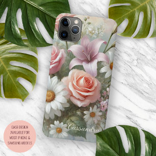 Classy Chic Roses Fine Art Botanical Painting iPhone 11 Pro Max Case
