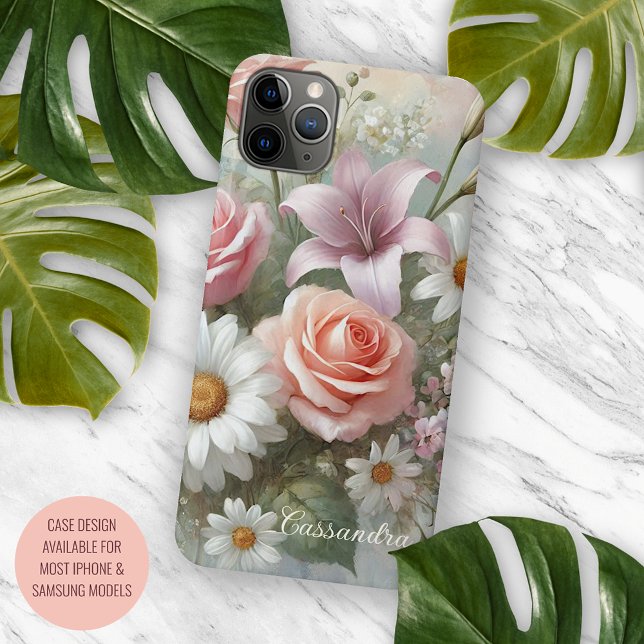 Classy Chic Roses Fine Art Botanical Painting iPhone Case (Creator Uploaded)