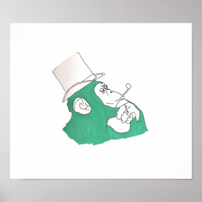 Classy Chimpanzee Poster (Front)