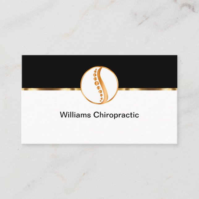 Classy Chiropractor Theme Business Cards (Front)