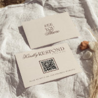 Classy Chocolate Brown Old Money QR Code Wedding