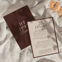 Classy Chocolate Brown Old Money Wedding Details