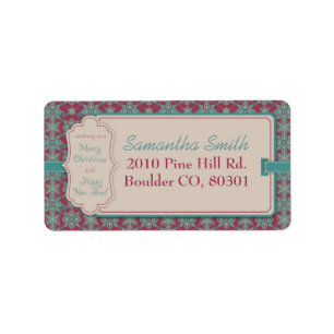 Classy Christmas Bohemian Address Label