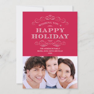 CLASSY CHRISTMAS   HOLIDAY PHOTO CARD