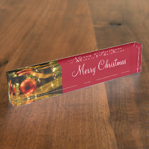 Classy Christmas Office Nameplate