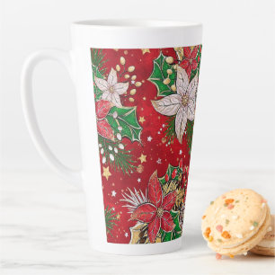 Classy Christmas Poinsettia Latte Mug! Mug