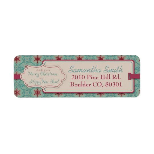 Classy Christmas Return Label Return Address Label