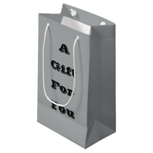 Classy Christmas Silver Winter Solid Colour Small Gift Bag