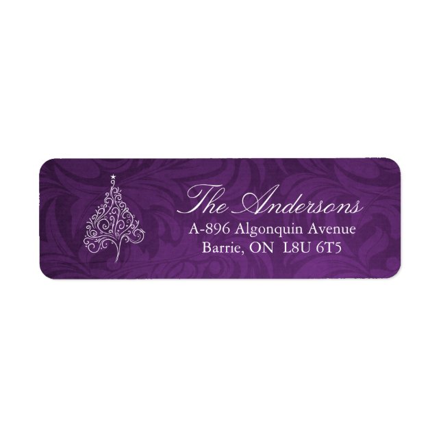 Classy Christmas Tree Address Labels (Front)