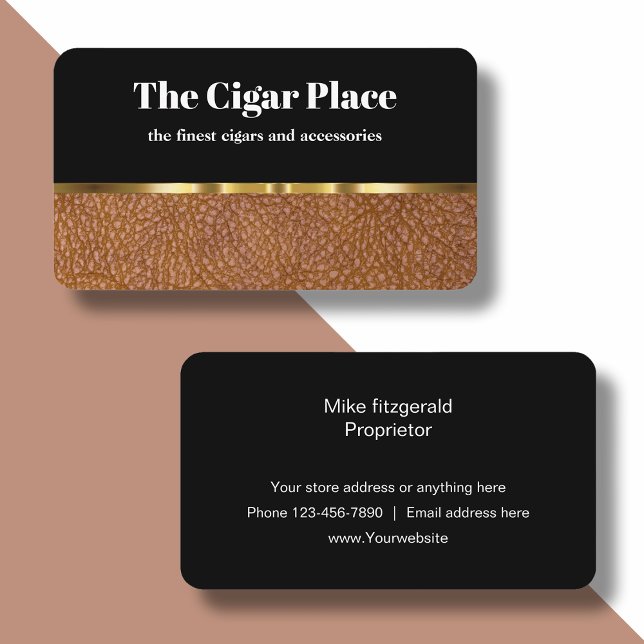 Classy Cigar Theme Design Business Card (Creator Uploaded)