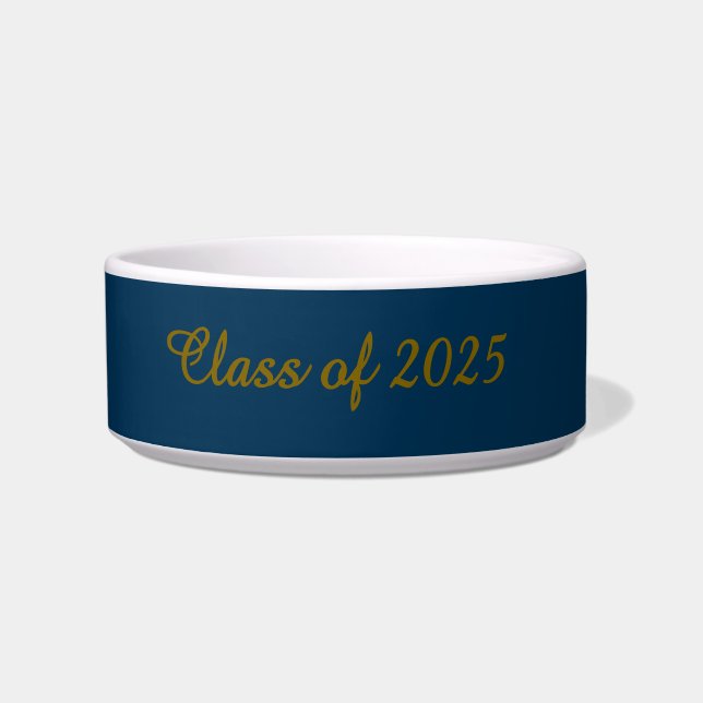 Classy Class of 202X Ceramic Pet Bowl (Front)