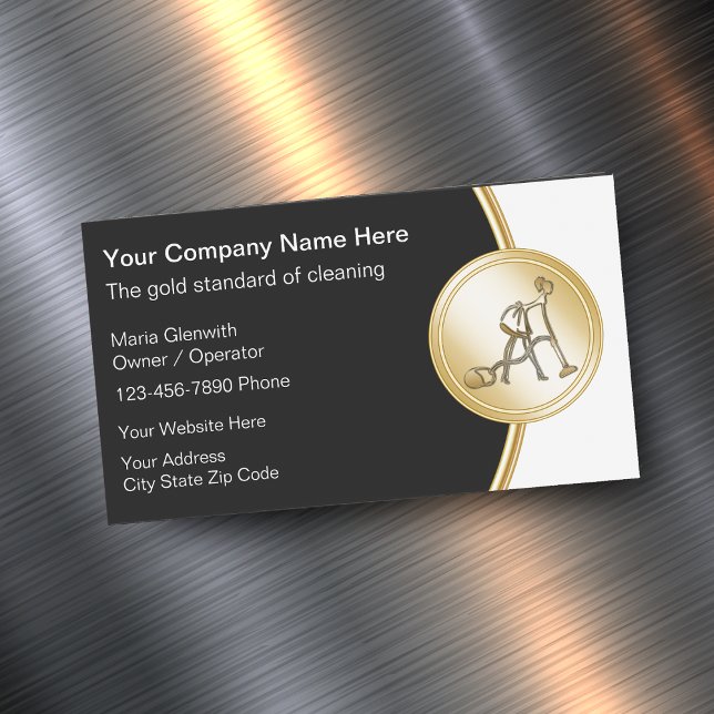 Classy Cleaning Business Card Magnets (Creator Uploaded)