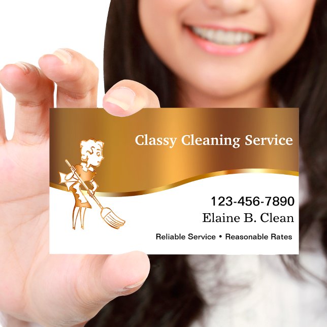 Classy Cleaning Business Cards (Creator Uploaded)