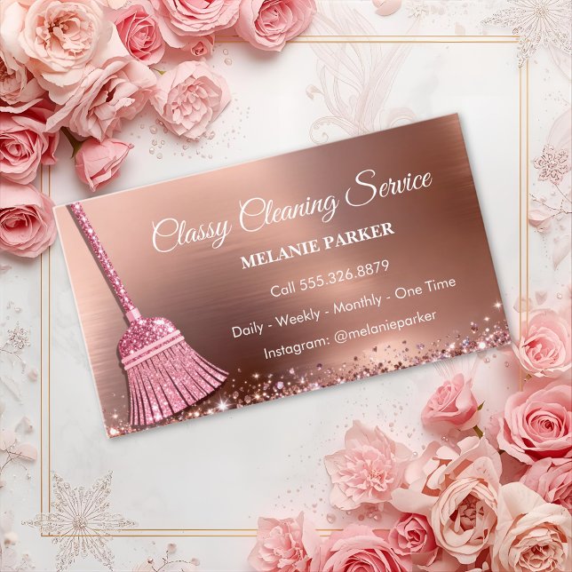 Classy Cleaning Services Business Card (Creator Uploaded)