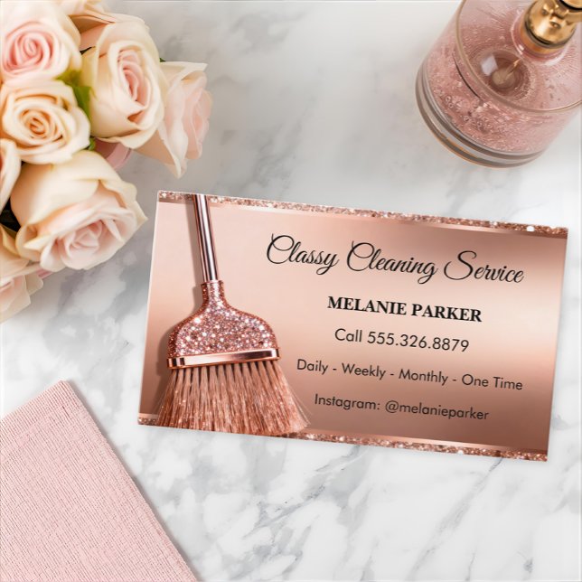Classy Cleaning Services Business Card (Creator Uploaded)