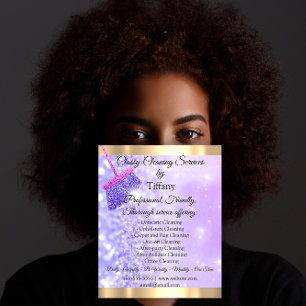 Classy Cleaning Services House Keeping Purple Flyer