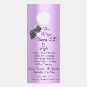 Classy Cleaning Services Move-out Cleaning Purple Door Hanger