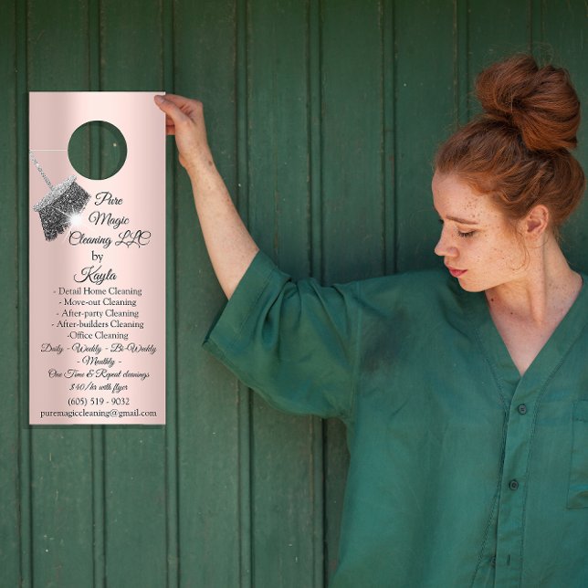 Classy Cleaning Services Move-out Cleaning Rose Do Door Hanger (Classy Cleaning Services Move-out Cleaning Rose Do Door Hanger)