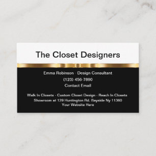 Classy Closet Designer Business Cards