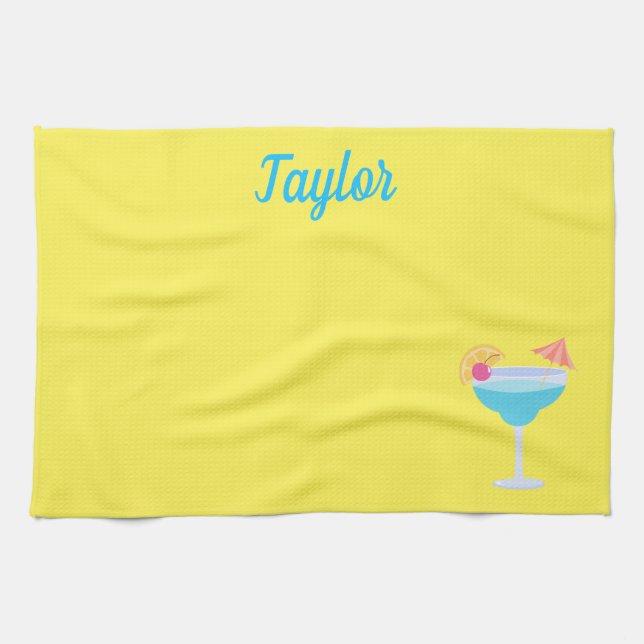 Classy cocktail glass tea towel (Horizontal)