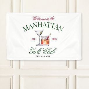Classy Cocktails Green & Red Girl's Club Banner