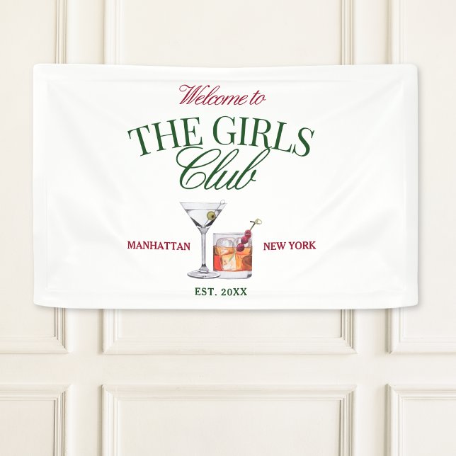Classy Cocktails Green & Red Girl's Club Banner (Creator Uploaded)