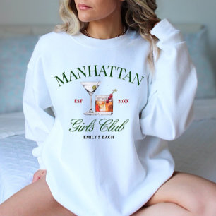 Classy Cocktails Green & Red Girl's Club Sweatshirt
