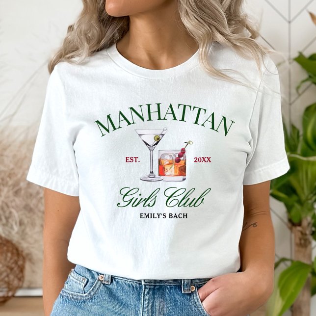 Classy Cocktails Green & Red Girl's Club T-Shirt (Creator Uploaded)
