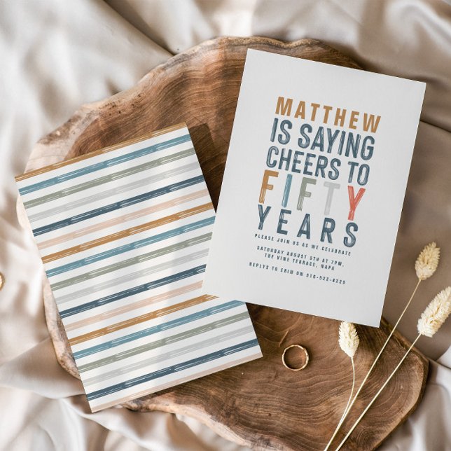 Classy colourful cheers to fifty years birthday (Creator Uploaded)