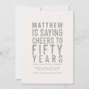 Classy colourful cheers to fifty years birthday