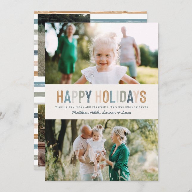 Classy colourful photo modern christmas (Front/Back)