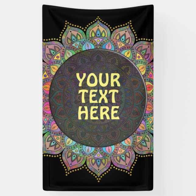 Classy Colourfully Mandala India Style 1 Banner (Vertical)
