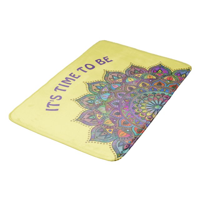 Classy Colourfully Mandala India Style 1 Bath Mat (Angled)