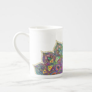 Classy Colourfully Mandala India Style 1 Bone China Mug
