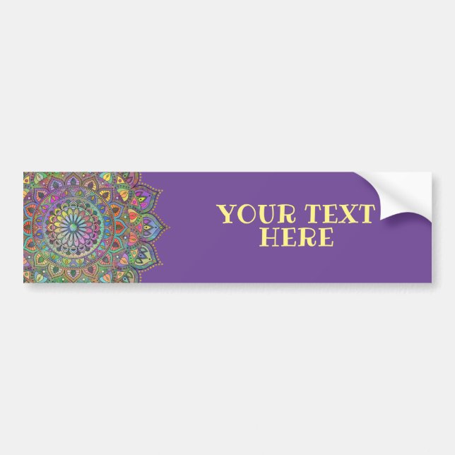Classy Colourfully Mandala India Style 1 Bumper Sticker (Front)