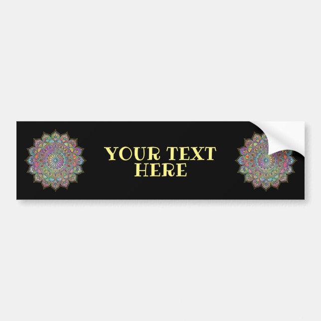 Classy Colourfully Mandala India Style 1 Bumper Sticker (Front)