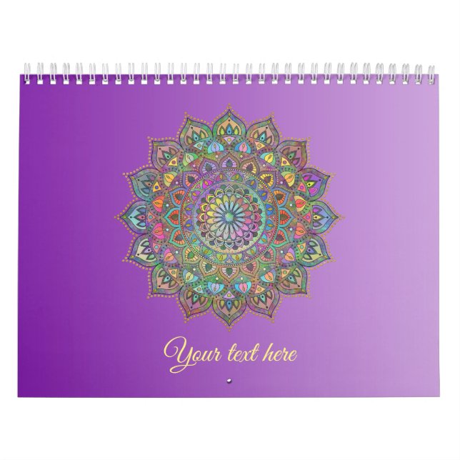 Classy Colourfully Mandala India Style 1 Calendar (Cover)