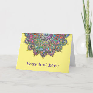 Classy Colourfully Mandala India Style 1 Card