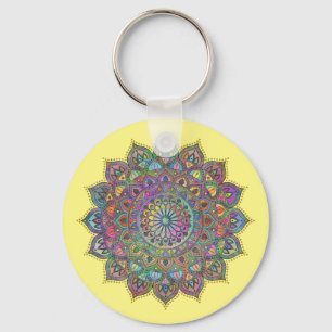 Classy Colourfully Mandala India Style 1 Key Ring