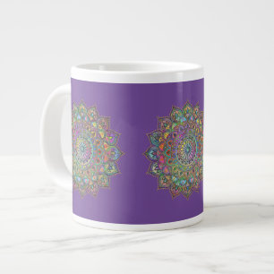 Classy Colourfully Mandala India Style 1 Large Coffee Mug