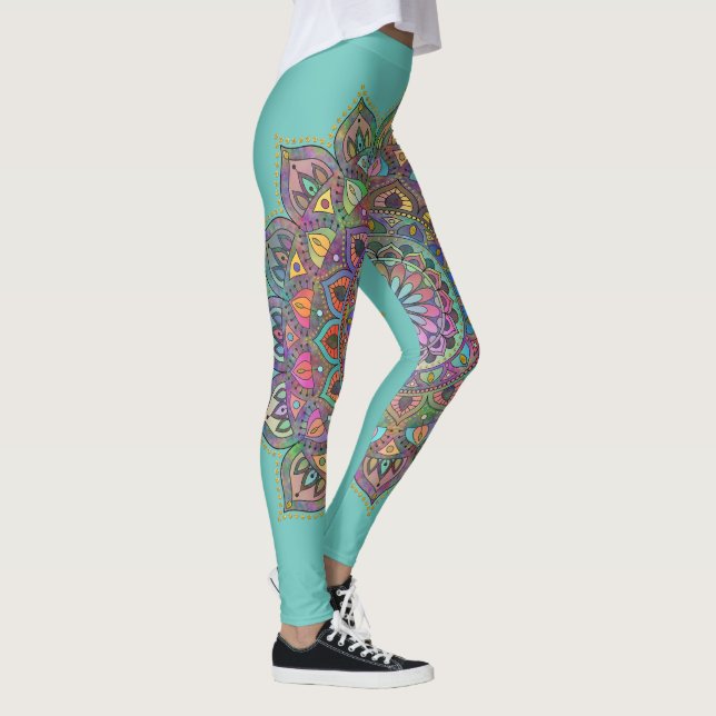 Classy Colourfully Mandala India Style 1 Leggings (Right)