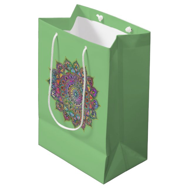 Classy Colourfully Mandala India Style 1 Medium Gift Bag (Front Angled)