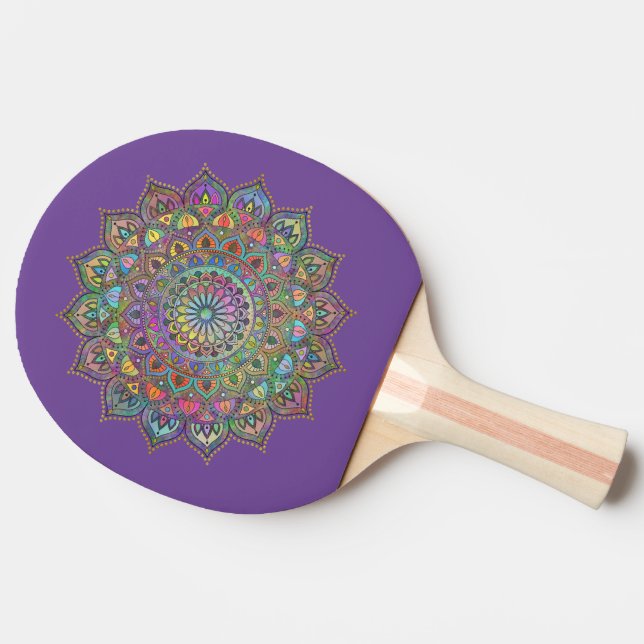 Classy Colourfully Mandala India Style 1 Ping Pong Paddle (Side)