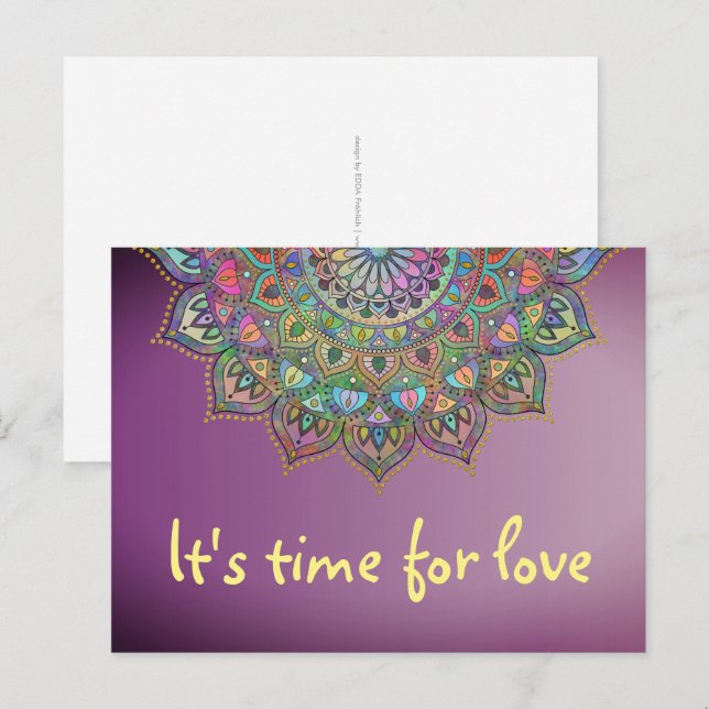Classy Colourfully Mandala India Style 1 Postcard (Front/Back)