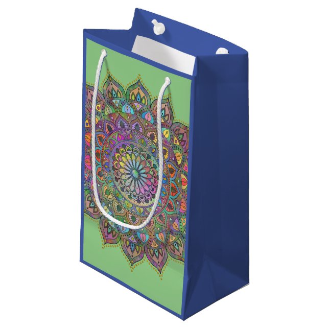 Classy Colourfully Mandala India Style 1 Small Gift Bag (Front Angled)