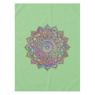 Classy Colourfully Mandala India Style 1 Tablecloth