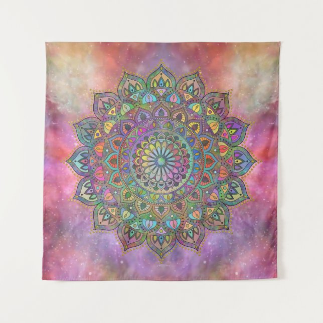 Classy Colourfully Mandala India Style 1 Tapestry (Front)