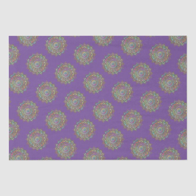 Classy Colourfully Mandala India Style 1 Tissue Paper (Front)